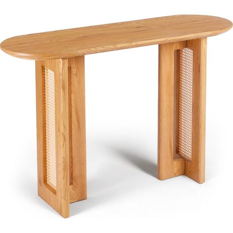 Console Design Cannage "Bohème" 120cm Chêne Clair