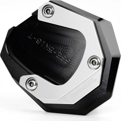 (Argent - K1600GTL) Compatible avec BMW K1600B, K1600GT, K1600GTL (2017-2022-2023) : béquille latérale CNC, extension, support, porte-clés, maxpower (1/4)