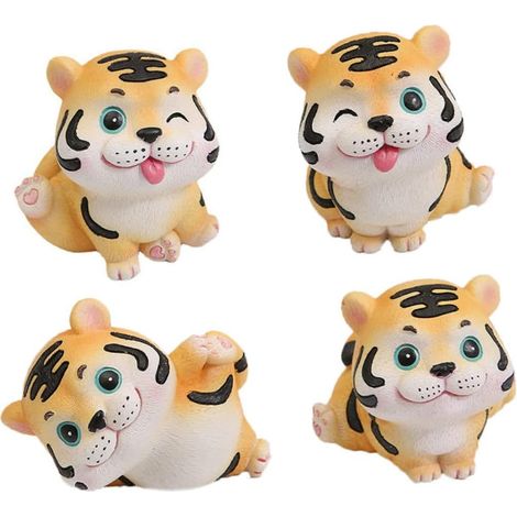 Stück Teiliges Resin Tiger Niedliche Auto Innenraum