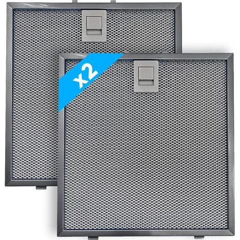 Coppia x2 Filtro Metallico per Cappa Falmec, Dimensioni 235x245x8 mm, High Performance Filter, Pratica Maniglia di Sgancio a Innesti Rinforzati