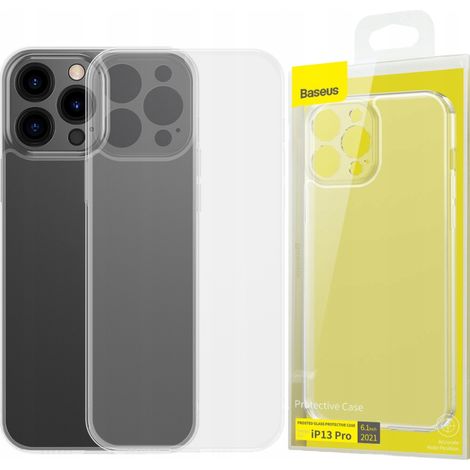 Coque Baseus en verre dépoli pour iPhone 13 Pro Max, coque rigide avec cadre en gel transparent (ARWS000202) (1/5)