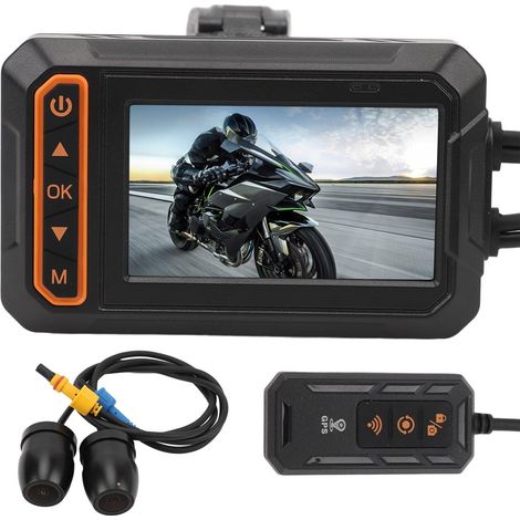 Caméra de Tableau de Bord de Moto, Caméra de Vélo, écran IPS 1080P 3 Pouces avec Haute Définition pour Les Sports Automobiles (1/5)