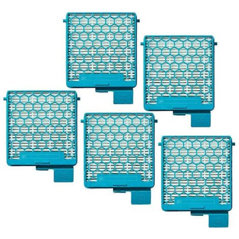 Lot de 5 filtres pour aspirateur Miele Boost CX1 - Pièces détachées - Filtre AirClean SF-HY 60 pour poussières fines - Filtre hygiénique (1/5)