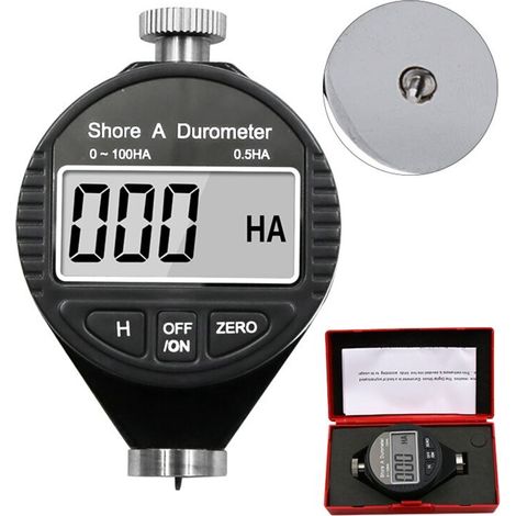 Digitales Shore-A-Härtemessgerät (0–100 HA) – Härteprüfgerät für Gummi, Leder und Kunststoff – LCD-Bildschirm – Genauigkeit: 0,1° (1/5)