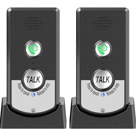 Lot de 2 interphones sans fil – Communication bidirectionnelle – Portée jusqu'à 1000m – Autonomie 1 semaine – Réglage du son 3 niveaux (1/4)