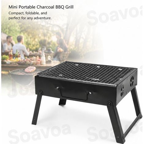 Barbecue à charbon Pliable Acier Inoxydable Portable Compact pour Jardin Camping Pique-nique Cuisson Rapide (1/5)
