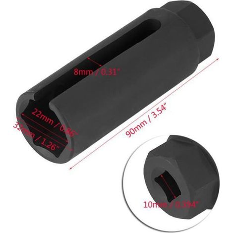 ROMANTIC Qiilu Douille pour Sonde lambda capteur d'oxygène Universelle O2 7-8 "22mm 3-8" Drive Tool (1/4)