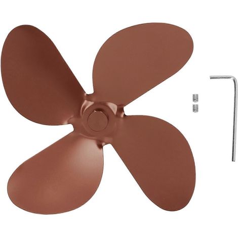 Ofenlüfterflügel-Set aus Aluminiumlegierung, 4 Flügel, inklusive Sechskantschlüssel und Schraube zum Austauschen von Bronze