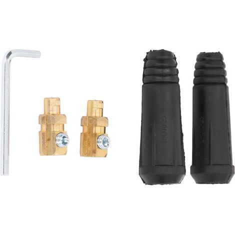 2 Connecteurs de Câble de Soudage Mâle 200A, Accessoires de Branchement Rapide pour Soudeur, DKJ10‑25 (1/5)