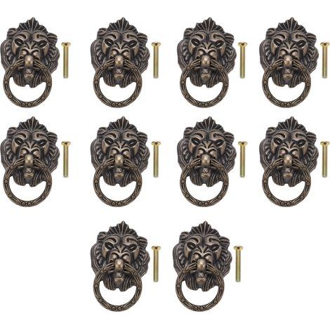 10 Vintage-Möbelgriffe in Tierkopfform für Schubladen und Schmuckkästchen (1/5)