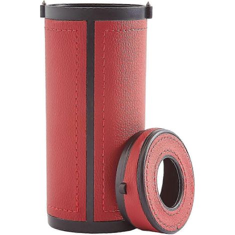 Multifunktionale Auto-Taschentuchbox aus PU-Leder, Taschentuchröhre, Auto-Innenausstattung-Wine Red (1/5)