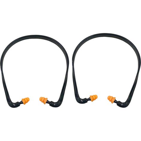2 paires bouchons oreille silicone + élastique – réutilisables, protection bruit – tir/construction/chasse