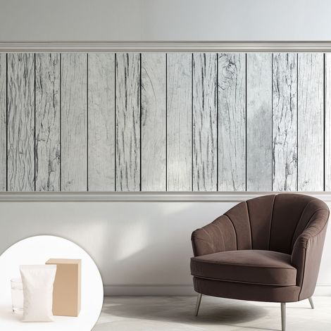 Papier peint intissé pour salon chambre à coucher peint imprimé pour mur - Colle incluse gratuite Ambiance vintage 250x104 cm (1/5)