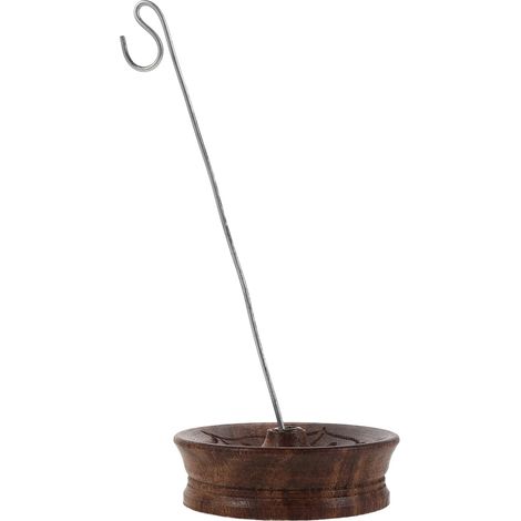 Support pour Corde à Parfum en Bois Marron Base Ignifuge et Design Minimaliste, Léger, pour Contemplation et Décoration Intérieure (1/5)