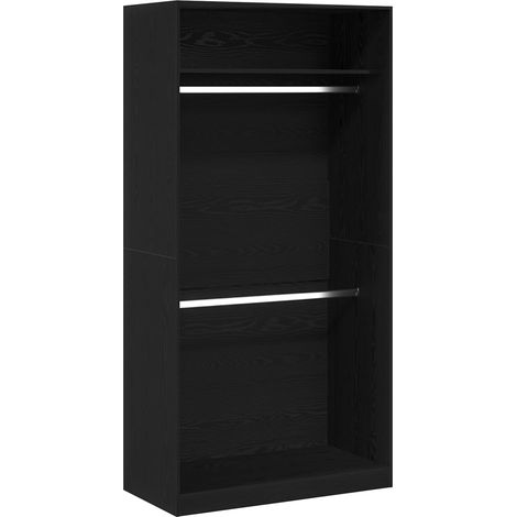 Maison Exclusive - Guardaroba Rovere Nero 100 x 50 x 200 cm Legno multistrato