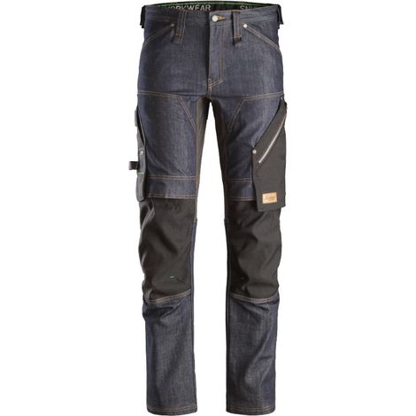 PANTALONE DENIM PLUS  TG.50 DENIM/NERO (1/2)