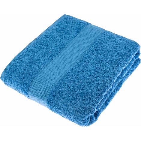 HOMESCAPES Turkish Cotton Cobalt Blue Jumbo Towel