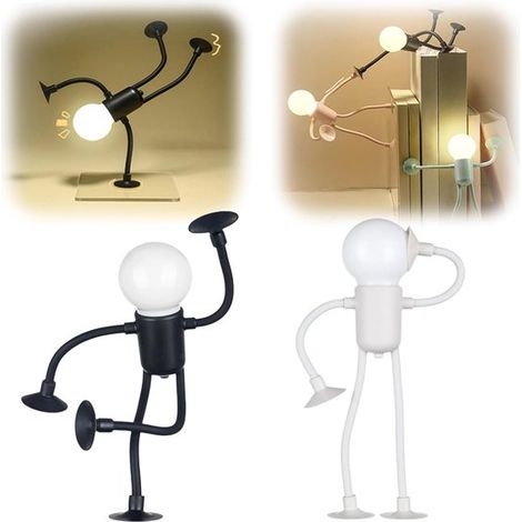 Juego de 2 lámparas divertidas - Formas intercambiables - Luz nocturna deportiva divertida - Nueva forma para personalizar - Luz nocturna para niños - Linda luz nocturna con ventosa - Mini luz nocturn