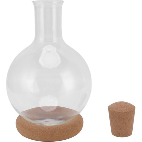 Carafe à vin 2000ml en verre borosilicate transparent avec base - Idéal bar, maison ou cadeau - Design élégant et fonctionnel (1/5)