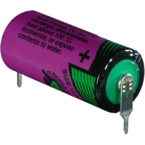 Pile lithium 3.6V 1,5Ah 2/3AA 2 picots Tadiran (SL761/PR)