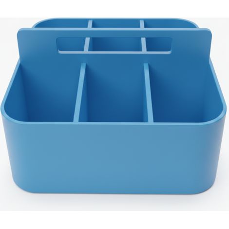 Organizer-Behälter mit Fächern, blau, tragbar