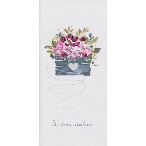 Biglietto d'auguri DL USA - Fiori in una scatola