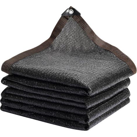 Filet D'Ombrage. Filet Protection Solaire 95% UV Tissu D'Ombrage. Toile d'ombrage de Serres Coupe-Ventpour La Couverture VéGé Jardin. Noir 3x3m (1/5)