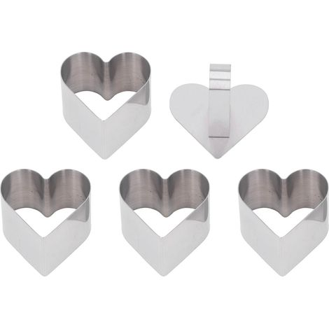 4-teiliges herzförmiges Kuchenausstecher-Set aus Edelstahl, multifunktional, leicht zu entformen, mit Deckel (1/5)