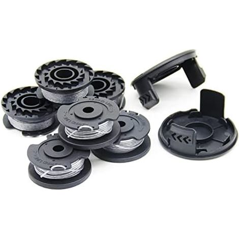 VURAHOME - Lot de 6 F016800569 pour coupe-bordure sans fil Bosch EasyGrassCut 23\\/26\\/18\\/18-230\\/18-260\\/18-26 et 2 capuchons de rechange F016F04557-Ø 1,6 mm, 4,9 m (uniquement pour EasyGrassCut (1/5)
