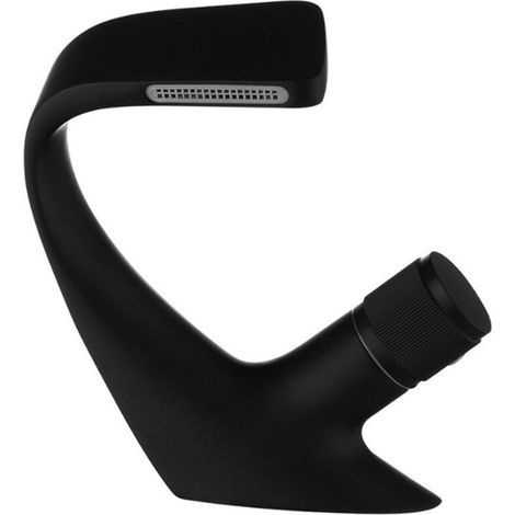 Monobloc black brass tap – ceramic valve core – spout height: 16 cm – optimized flow, 30% water saving. (1/4)