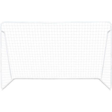 L&H-Cfcahl – Portería de fútbol de tubo de acero galvanizado 240x150x90cm – Malla de 10x10cm – Diámetro del tubo: Φ25x0.6mm – Ligera y duradera para campos de juego (1/5)