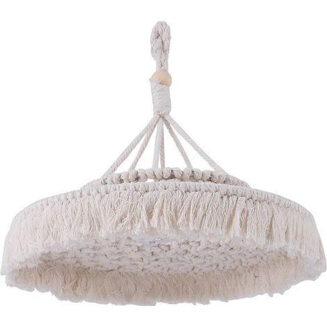 Abat-jour en macramé pour lampe suspendue style bohème, décoration moderne pour bureau, chambre, salon, chambre d'enfant, intérieur bohème (1/4)