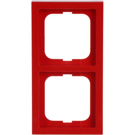 Busch-Jaeger Cadre de recouvrement 2 compartiments rouge - future® linear (1722-12-182K-101), 2CKA001754A4714
