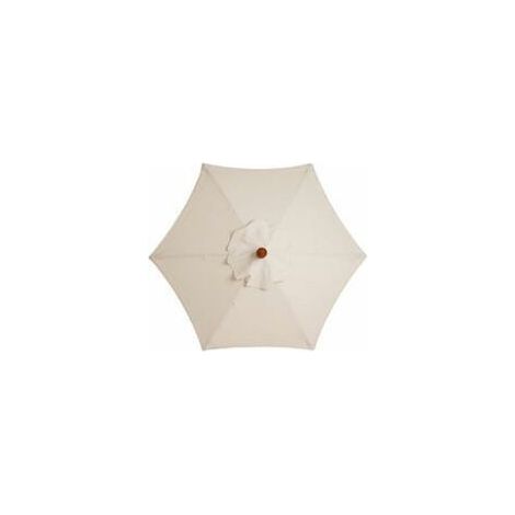 Parasol de Jardin Blanc 2,5m avec 6 Baleines Robustes pour Terrasse Balcon Plage et Piscine Abri Solaire Extérieur (1/3)