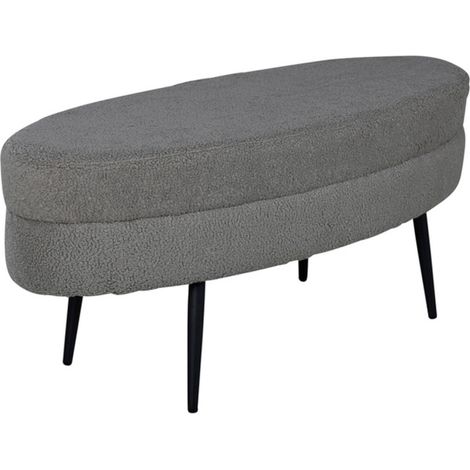 Pouf Design Bouclette "Otto" 100cm Grège (1/5)
