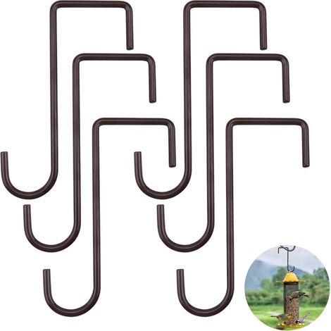 Lot de 6 Crochets de clôture en Vinyle pour Patio,pour lustres, Plantes et jardinières d'intérieur et d'extérieur, mangeoires d'oiseaux, décorations de Jardin (1/5)