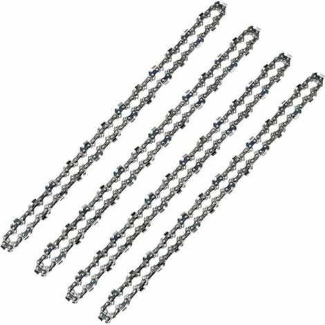Chaîne de tronçonneuse 52 Maillons, Pas de 3/8" LP, Jauge 050" (1,3mm) Faible Rebond (Low-Kickback), Lot de 4 Chaînes de Tronçonneuse 52 Entraineurs pour Guide-Chaîne de 14" (35 cm)-LA (1/5)
