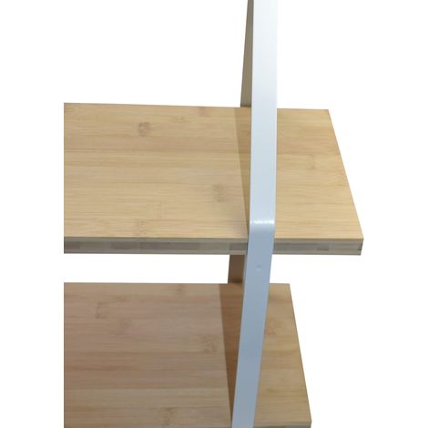 Étagère murale double Bambou 40x19 cm et supports métal Cali