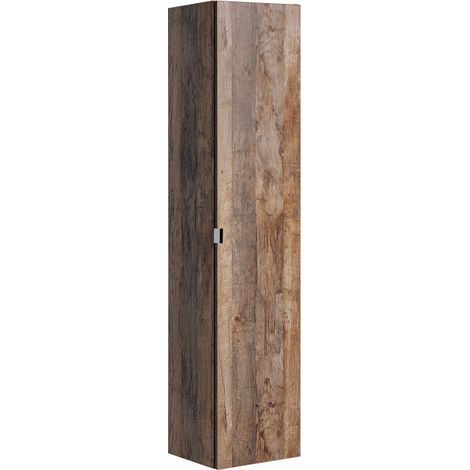 Colonne murale en bois Rosario Oak - Marron - H 160 x L 35 x P 33 cm. - Livraison gratuite