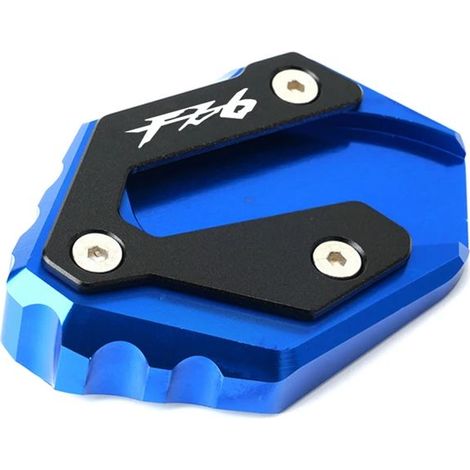 (Bleu-FZ6) Compatible avec Yamaha FZ1 FZ 1 2006-2015 FZ6 FZ6R FZ6-S2 2004-2009. Accessoires moto : béquille latérale en aluminium, extension de béquille Maxpower. (1/4)