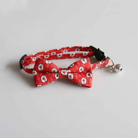 Filiyano-Collier pour animaux de compagnie 2024, nouveau modèle avec nœud papillon de dessin animé, collier de Noël pour chat, collier mignon avec (1/5)