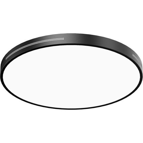 Plafonnier mince à LED noir, plafonnier à LED 30cm-18W lumière blanche Plafonnier moderne pour balcon salon chambre à coucher (1/4)