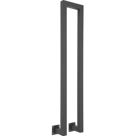 Seitlich montiertes Treppengeländer, Treppenhandlauf, Handlauf, dekoratives Geländer, für Villen, Dachböden, Gärten, Hotels, 85 x 20 cm, schwarz (1/5)