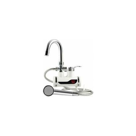 Grifo eléctrico de 220 V con calentador de agua instantáneo y unidad de ducha, calentador de agua instantáneo con pantalla LCD de temperatura, grifo de agua caliente, calentador de agua instantáneo pa (1/5)