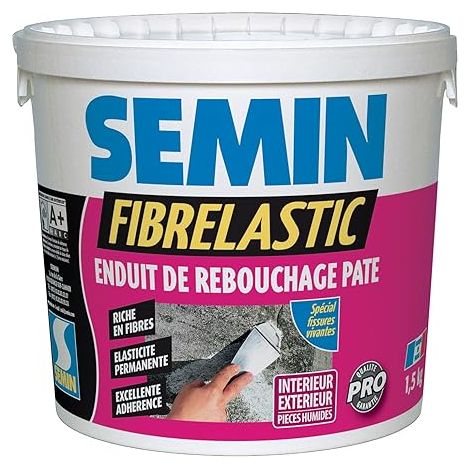 Fibrelastic Elastic Filler 1.5kg - Live Cracks Wall & Ceiling, Fibrelastic Fiberglass Coating Indoor/Outdoor Flexible Sealer Multi-Support (1/5)