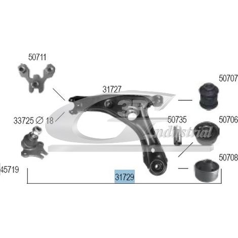3RG 31729 BRAZO SUSPENSIÃƒâ€œN DELANTERO IZQUIERDO