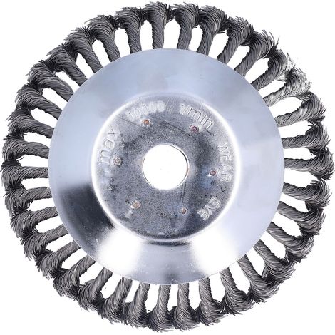 Ortviai Disque à brosse en fil torsadé acier inoxydable 200 mm pour tondeuse et désherbage – robuste et résistant à l’usure