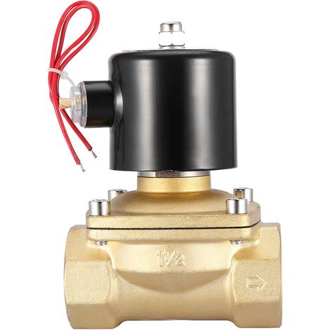 Bidirectional Solenoid Valve with Brass Body for Water Control 1-1/2" 220 V. (1/5)