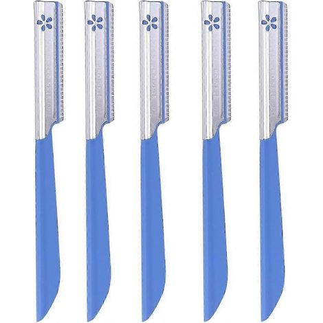 Ensemble de 5 pièces pour les sourcils : tondeuse, rasoir et épilateur, bleu, 13 cm (1/5)
