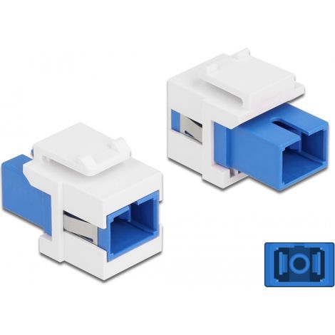 Delock Módulo Keystone SC SÃmplex hembra a SC SÃmplex hembra azul / blanco